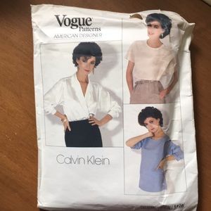 💥3/20💥 Vintage Vogue Calvin Klein Designer Sewing Pattern #1128